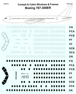 1:200 Windows,Boeing 767-300 *Sold Out*