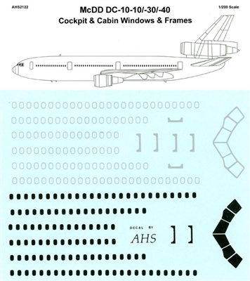 1:200 Windows & Frames, McDD DC-10