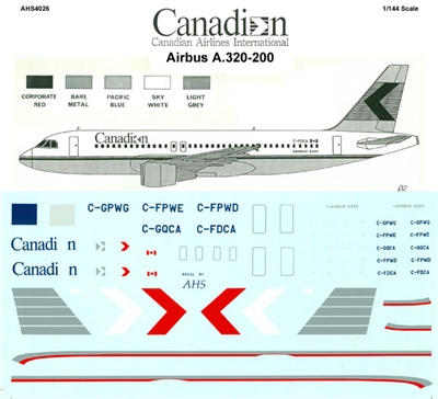 1:144 Canadian Airlines International Ltd Airbus A.320-200