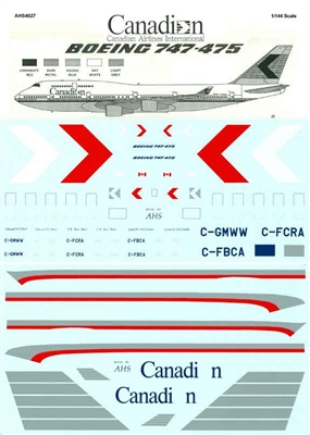 1:144 Canadian Airlines International Ltd Boeing 747-475
