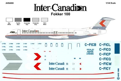 1:144 Inter Canadian Fokker 100
