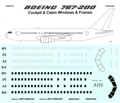 1:144 Windows & Frames, Boeing 767-200