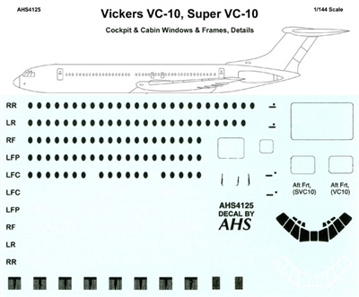 1:144 Windows & Details, Vickers VC-10 / Super VC-10