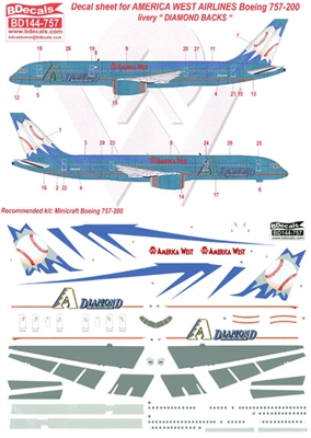 1:144 America West 'Diamondbacks' Boeing 757-200