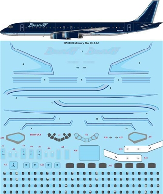 1:144 Ultra 'Mercury Blue' Douglas DC-8-62