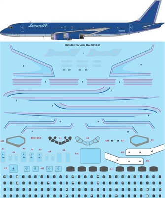 1:144 Ultra 'Corvette Blue' Douglas DC-8-62