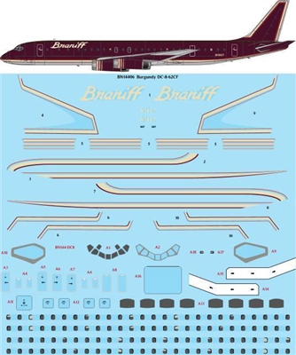 1:144 Ultra 'Burgundy' Douglas DC-8-62