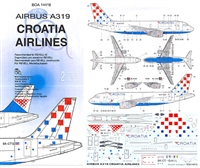 1:144 Croatia Airlines Airbus A.319