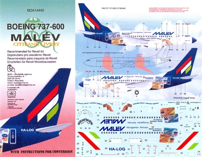 1:144 Malev (CitiBank cs) Boeing 737-600