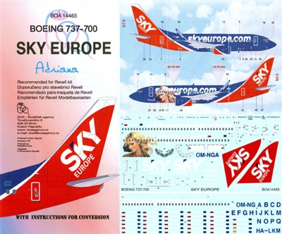 1:144 Sky Europe 'Adriana' Boeing 737-700(W)
