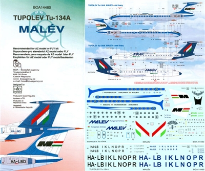 1:144 Malev Tupolev 134A