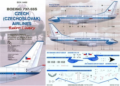 1:144 CSA Czechoslovak Airlines (retro cs) Boeing 737-500