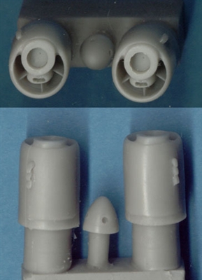 1:144 RR Merlin Engines, C4 Northstar, Canadian Exhaust - See BZ4048