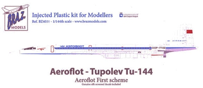 1:144 Tupolev 144, Aeroflot (early cs)