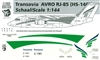 1:144 Transavia Holland Avro RJ85
