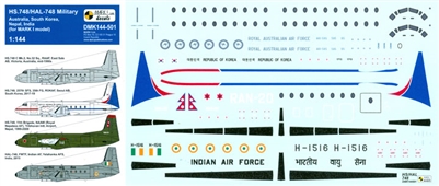 1:144 Royal Australian Air Force, Republic of Korea Air Force, Royal Nepalese Air Force HS.748, Indian Air Force HAL-748