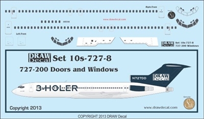 1:100 Boeing 727-200 Doors, Windows & Details