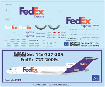 1:100 FedEx Boeing 727-200F