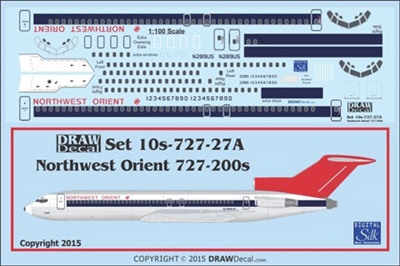 1:100 Northwest Orient Boeing 727-200