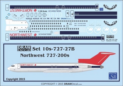 1:100 Northwest Airlines Boeing 727-200