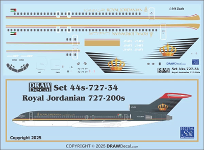 1:100  Royal Jordanian Airlines Boeing 727-200
