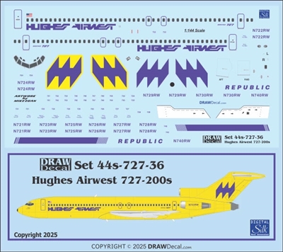 1:100  Hughes Airwest Boeing 727-200