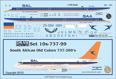 1:100 South African Airways Boeing 737-200
