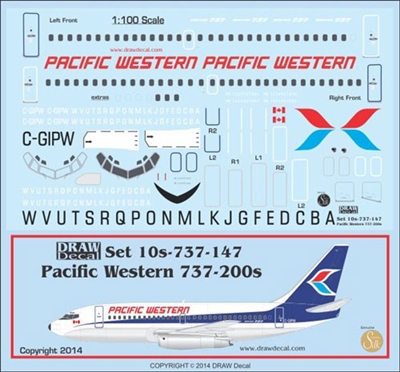 1:100 Pacific Western Boeing 737-200