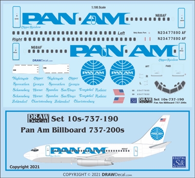1:100 Pan Am ('Billboard' cs) Boeing 737-200