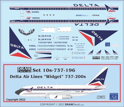 1:100 Delta Airlines 'Widget' Boeing 737-200