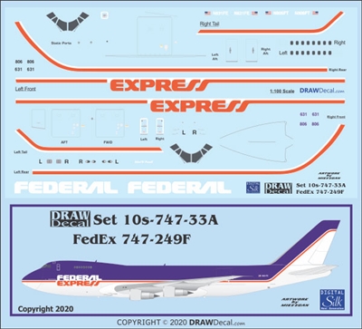 1:100 Federal Express Boeing 747-200F