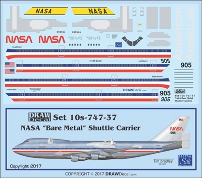 1:100 NASA Boeing 747 'Shuttle Carrier Aircraft' (early cs)