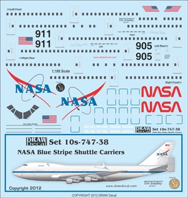 1:100 NASA Boeing 747 'Shuttle Carrier Aircraft'