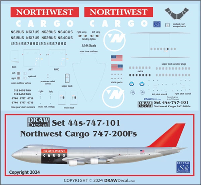 1:100 Northwest Cargo Boeing 747-200F