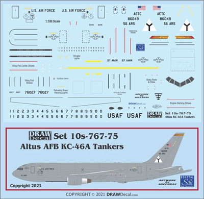 1:100 USAF 'Altus AFB' KC-46A Pegasus (Boeing 767-200)