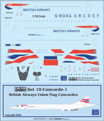 1:100 British Airways 'Union Flag' Concorde (G-BOAG)