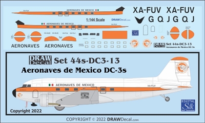 1:100 Aeronaves de Mexico Douglas DC-3