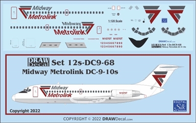 1:100 Midway Airlines Metrolink Douglas DC-9-14
