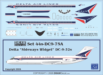 1:100 Delta Airlines (early sideways logo) Douglas DC-9-32