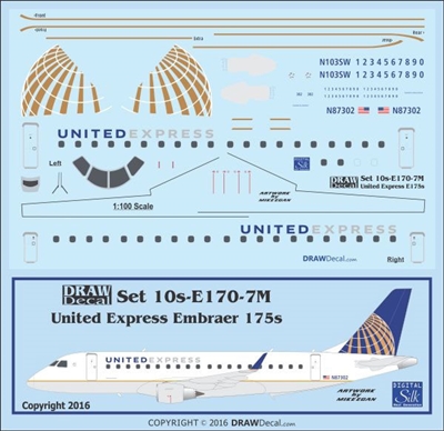 1:100 United Express Embraer 175