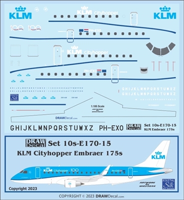 1:100 KLM Cityhopper Embraer 175