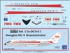 1:120 Douglas Demonstrator' / TWA (twin globe cs) Douglas DC-9-10