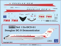 1:120 Douglas Demonstrator' / TWA (twin globe cs) Douglas DC-9-10