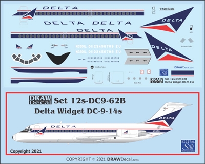 1:120 Delta Airlines (widget cs) Douglas DC-9-14