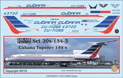 1:200 Cubana Tupolev 154