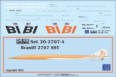 1:200 Braniff Boeing 2707 SST