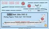 1:200 Flying Tigers 'Pole Cat' Boeing 707-320C