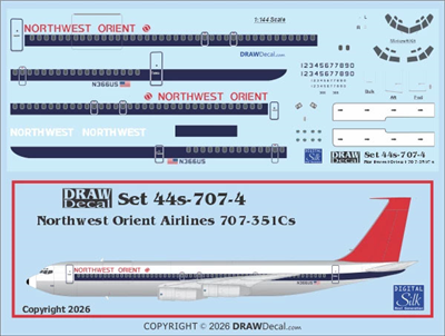 1:200 Northwest Orient Boeing 707-320C