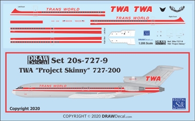 1:200 TWA (experimental cs) Boeing 727-200