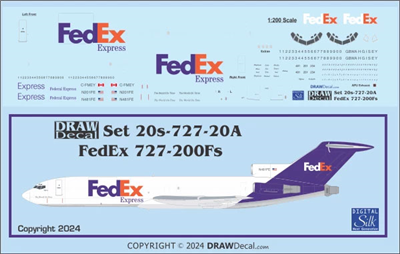 1:200 FedEx Boeing 727-200F